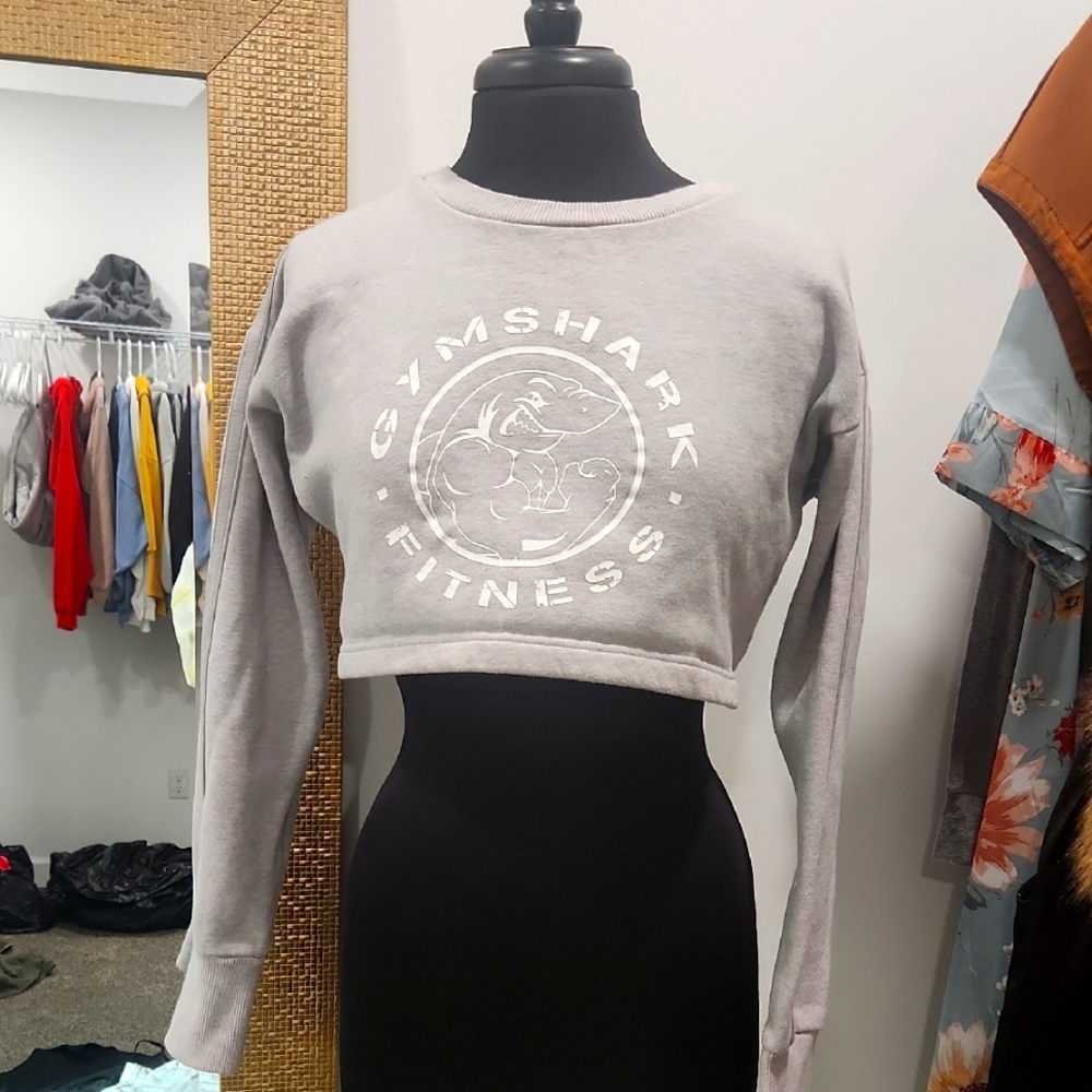 Gymshark Gray Cropped Sweatshirt